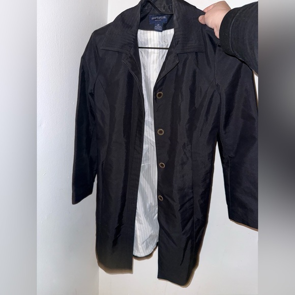 Ann Taylor womens black Trench Coat - Picture 2 of 5